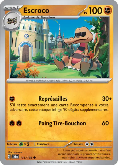 Image de la carte Pokemon Escroco 116/198