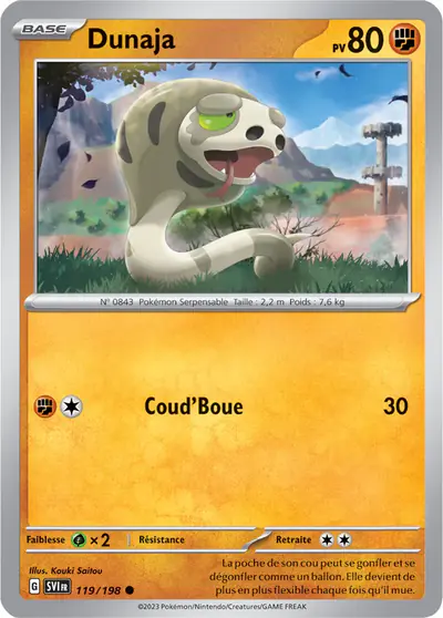 Image de la carte Pokemon Dunaja 119/198