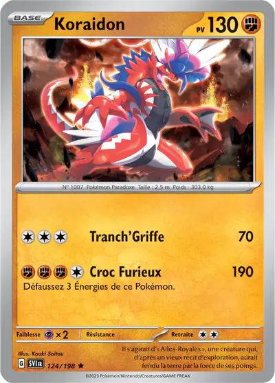 Image de la carte Pokemon Koraidon 124/198