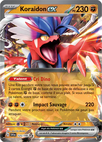 Image de la carte Pokemon Koraidon ex 125/198