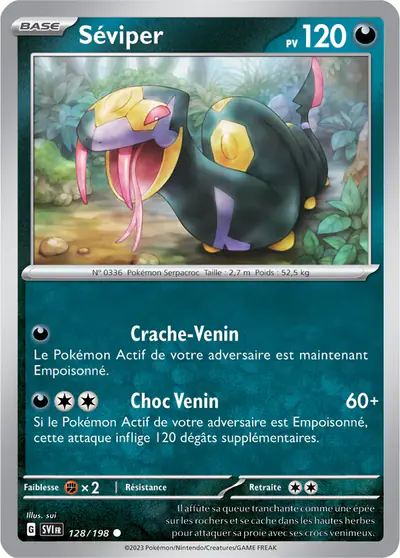 Image de la carte Pokemon Séviper 128/198