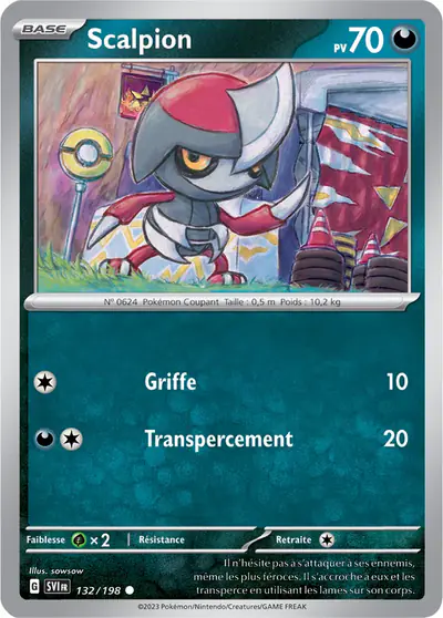 Image de la carte Pokemon Scalpion 132/198