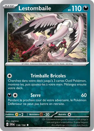 Image de la carte Pokemon Lestombaile 138/198