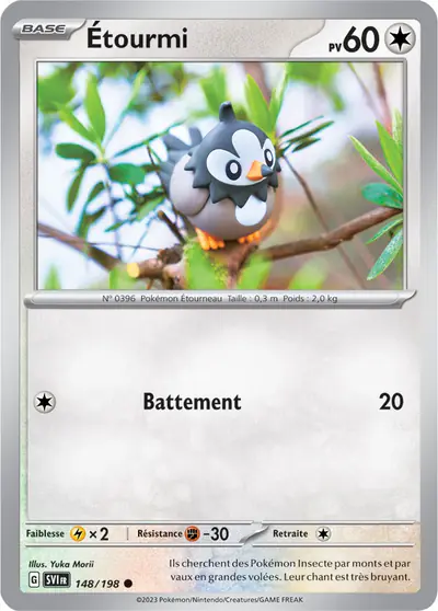 Image de la carte Pokemon Étourmi 148/198