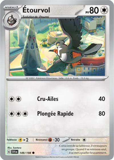 Image de la carte Pokemon Étourvol 149/198