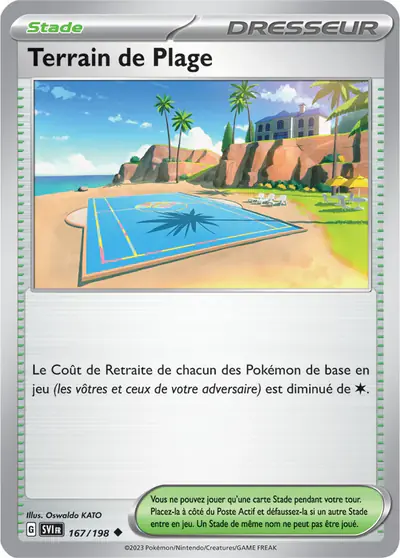 Image de la carte Pokemon Terrain de Plage 167/198