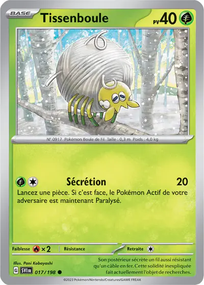 Image de la carte Pokemon Tissenboule 017/198