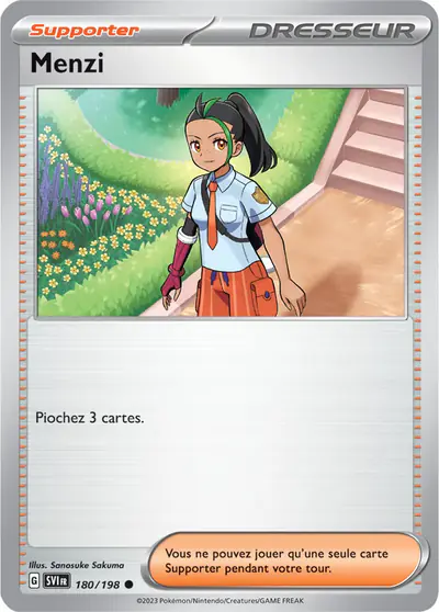 Image de la carte Pokemon Menzi 180/198