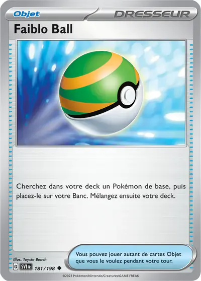 Image de la carte Pokemon Faiblo Ball 181/198