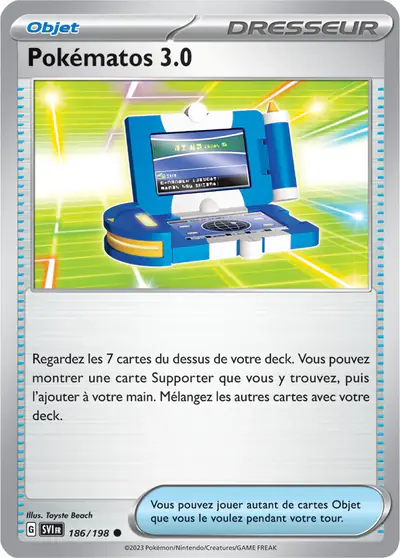 Image de la carte Pokemon Pokématos 3.0 186/198
