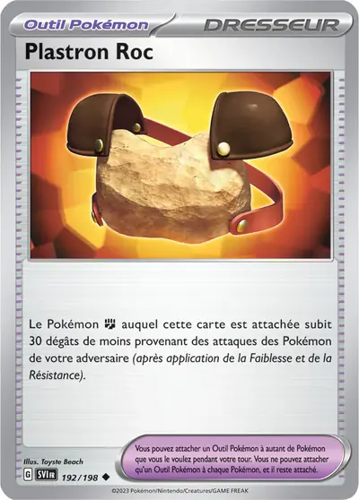 Image de la carte Pokemon Plastron Roc 192/198