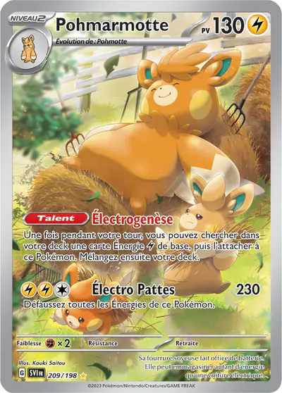 Image de la carte Pokemon Pohmarmotte 209/198