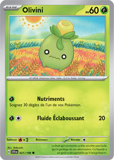 Image de la carte Pokemon Olivini 021/198