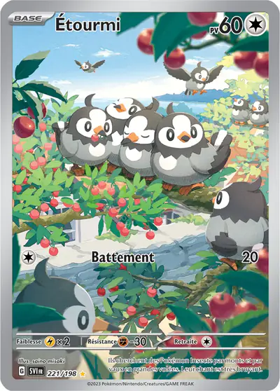 Image de la carte Pokemon Étourmi 221/198