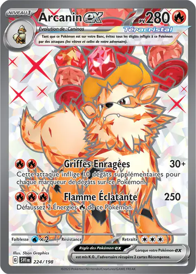 Image de la carte Pokemon Arcanin ex 224/198