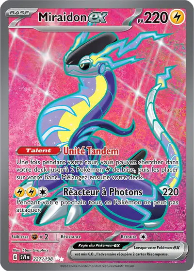 Image de la carte Pokemon Miraidon ex 227/198