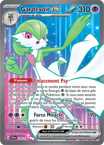 Image de la carte Pokemon Gardevoir ex 228/198