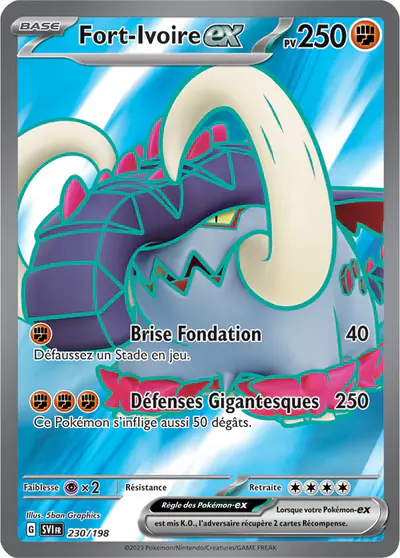 Image de la carte Pokemon Fort-Ivoire ex 230/198
