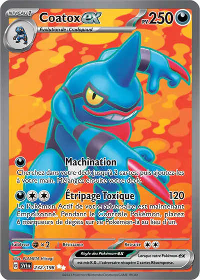 Image de la carte Pokemon Coatox ex 232/198