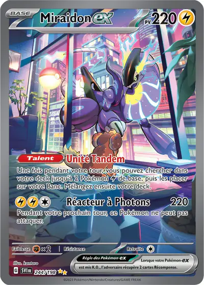 Image de la carte Pokemon Miraidon ex 244/198