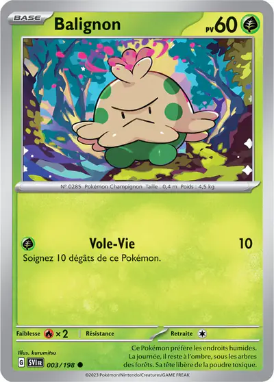 Image de la carte Pokemon Balignon 003/198