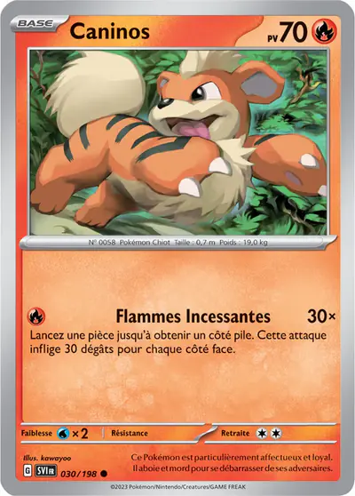 Image de la carte Pokemon Caninos 030/198
