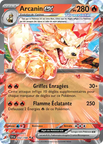 Image de la carte Pokemon Arcanin ex 032/198