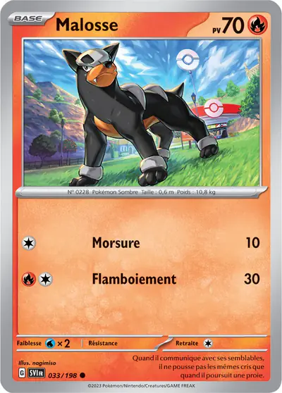 Image de la carte Pokemon Malosse 033/198