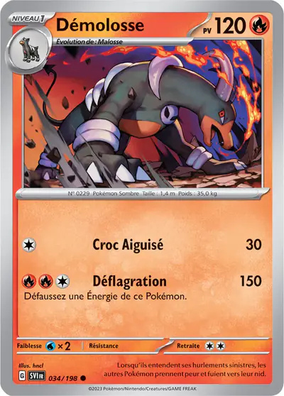 Image de la carte Pokemon Démolosse 034/198