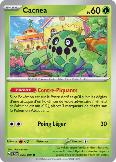 Image de la carte Pokemon Cacnea 005/198
