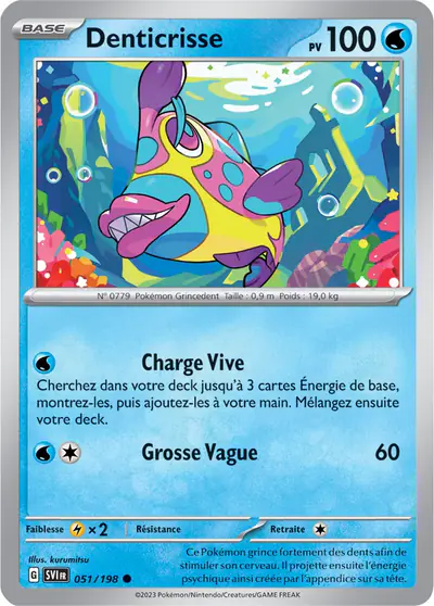 Image de la carte Pokemon Denticrisse 051/198