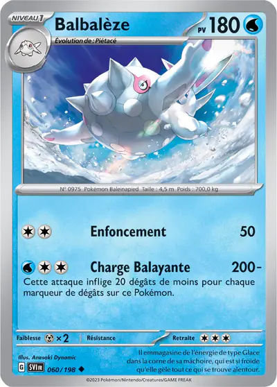 Image de la carte Pokemon Balbalèze 060/198