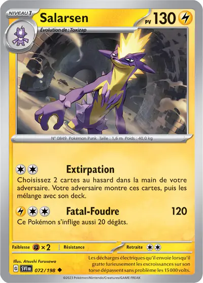 Image de la carte Pokemon Salarsen 072/198