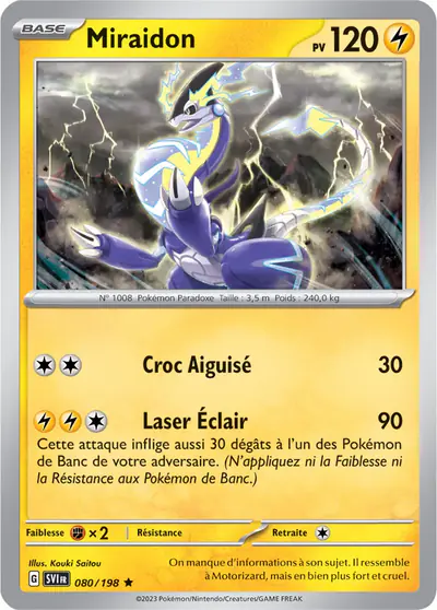Image de la carte Pokemon Miraidon 080/198