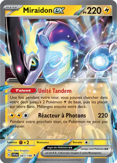 Image de la carte Pokemon Miraidon ex 081/198