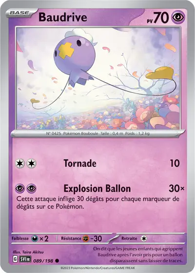 Image de la carte Pokemon Baudrive 089/198
