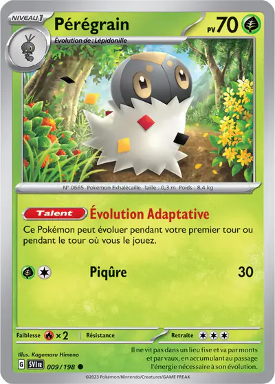 Image de la carte Pokemon Pérégrain 009/198
