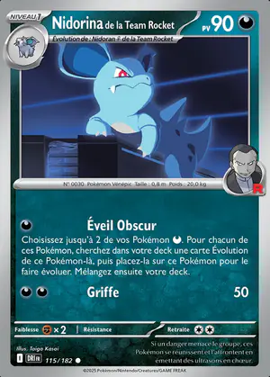 Nidorina de la Team Rocket 115/182