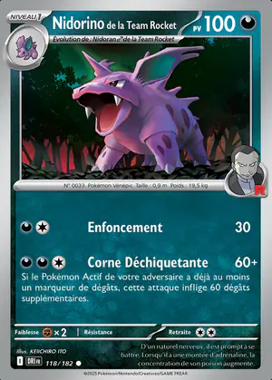Nidorino de la Team Rocket 118/182