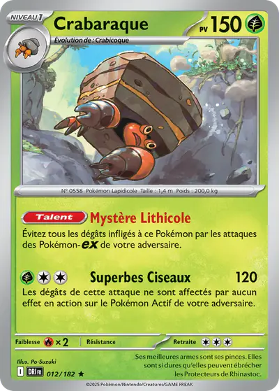 Image de la carte Pokemon Crabaraque 012/182