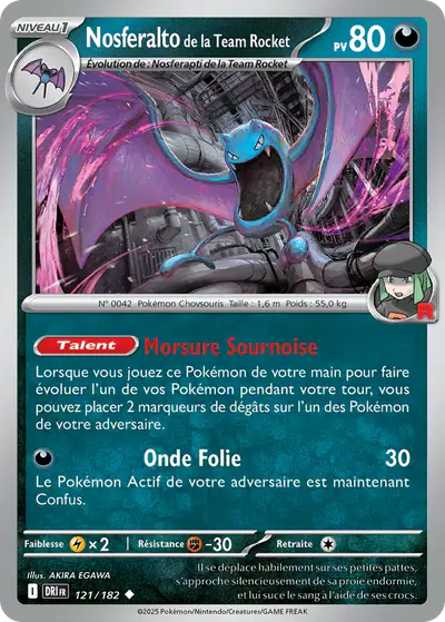 Image de la carte Pokemon Nosferalto de la Team Rocket 121/182