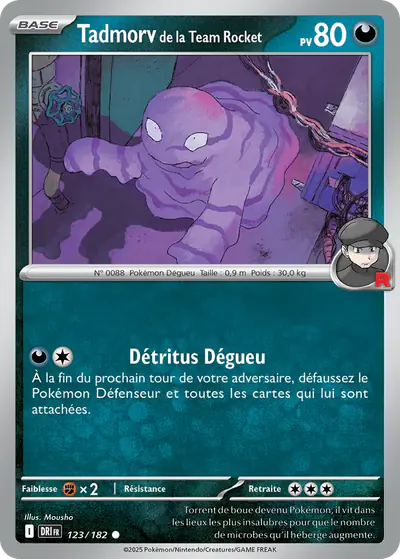 Image de la carte Pokemon Tadmorv de la Team Rocket 123/182