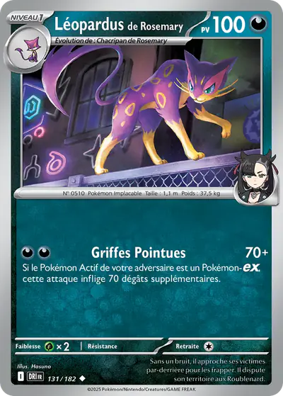 Image de la carte Pokemon Léopardus de Rosemary 131/182