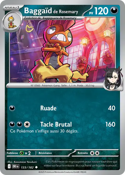 Image de la carte Pokemon Baggaïd de Rosemary 133/182