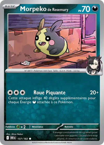 Image de la carte Pokemon Morpeko de Rosemary 137/182