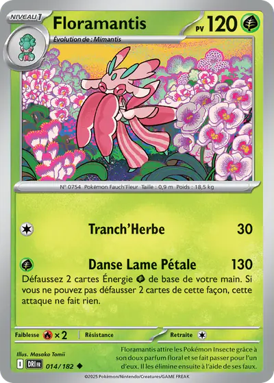 Image de la carte Pokemon Floramantis 014/182