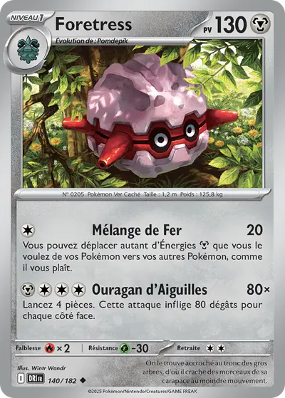 Image de la carte Pokemon Foretress 140/182