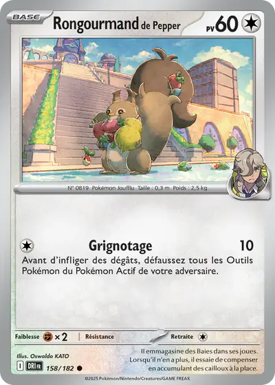 Image de la carte Pokemon Rongourmand de Pepper 158/182