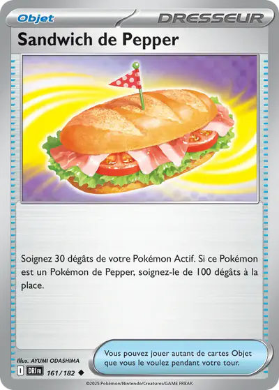Image de la carte Pokemon Sandwich de Pepper 161/182