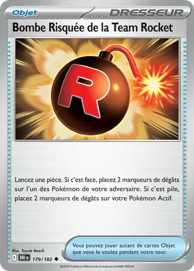 Image de la carte Pokemon Bombe Risquée de la Team Rocket 179/182